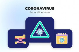 Coronavirus - Flat Outline Icons 45844430