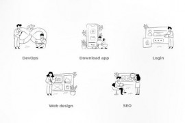 DevOps - Black and White Concepts 47724155