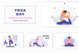 Premiere Pro Yoga Day Animation Scene 46460581
