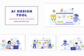 AI Designing Tool Flat Vector Animation Scene 47354883
