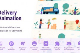 Delivery Service - Shipping and Shopping Animated Flat Characters CS6 47225190