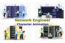 Network Engineer Character Animation Scene Pack 39744103
