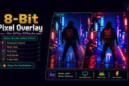 Free Download:8-Bit Pixel Overlay for After Effects - Retro Arcade Video Effect 63033228