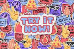 Free Download:Cartoon Stickers Transitions 60925511