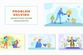 2D Cartoon Character Problem Solving Animation Scene 48569520