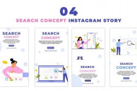 Web Searching Concept Flat Vector Instagram Story 47439494