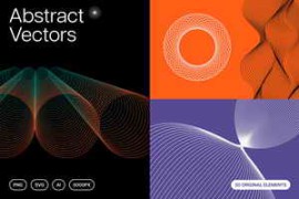 CreativeMarket – Abstract Twirls Elements Pack 14967231
