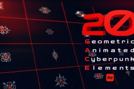 Geometric Animated Cyberpunk Elements 46533503