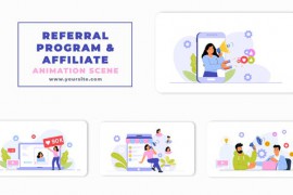 Referral Program and Affiliate Character Animation Scene 47248729