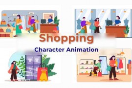 Shopping Online Payment Character Animation Scene 39744018