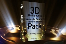 3D Background Awards Golden Platform Rotation Pack 23895159