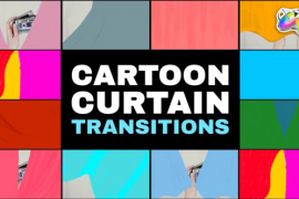 Cartoon Curtain Transitions | FCPX 52058842