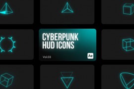Cyberpunk HUD Icons 03 for After Effects 44063365