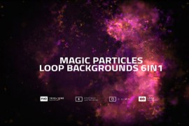 Magic Fire Particles Loop Backgrounds Pack 6in1 38162847