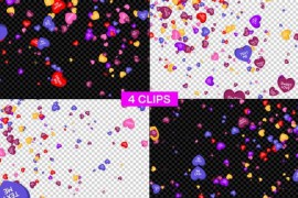 Conversation Hearts Falling Alpha Loop 46247416