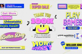 Playful Modern Titles and Lower Thirds Templates 50847943