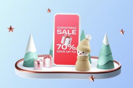 Animation Christmas Card 3D - Sale Poster Logo Reveal 41947545