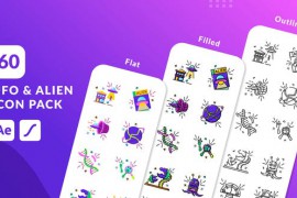 Ufo And Alien Icons Animated Icons | After Effects 49492218
