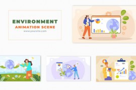 Nature Environment 2D Character Design Animation Scene 49459361