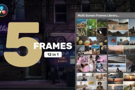 Multi Screen Frames Library - 5 Frames for DaVinci Resolve 42924321