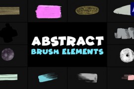 Abstract Brush Elements | After Effects 48471392