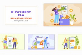 Flat Vector E-Payment Animation Scene 48570044
