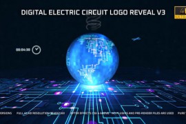 Digital Electric Circuit Logo Reveal- v3 45378656