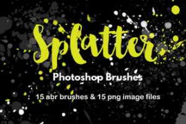 CM – Watercolor Splatter Brushes Graffiti 2385753