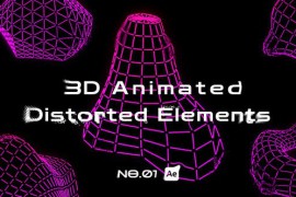 3D animated distorted elements 46379798