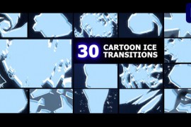 Cartoon Ice Transitions | Premiere Pro MOGRT 42268320