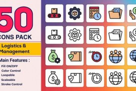 Dual Icons Pack - Management & Logistics Icons 50037523