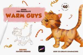 Free Download:Photoshop Grids || Xmas Warm Guys