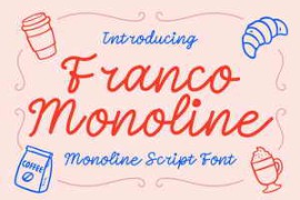 Free Download:Franco Monoline – Script Font