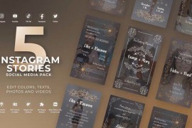 Golden Romantic Vertical Instagram Stories MOGRT Premiere Pro 52281785