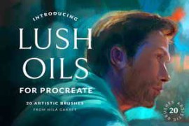 CreativeMarket – Lush Oils Procreate Painting Brushes 5389755