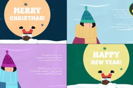 Cartoon Christmas Greeting Cards for DaVinci Resolve 49460050