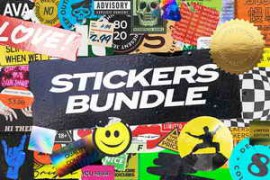 Sticker Mockup Bundle Logo Branding