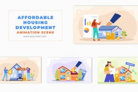Animated Character Affordable Housing Development Scene 49459880