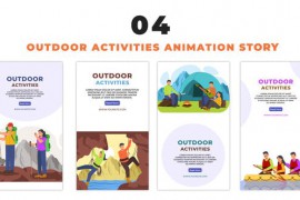Outdoor Activities 2D Character Design Instagram Story 48658597