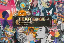 Tear Edge Sticker Poster V.1 – Photoshop Action
