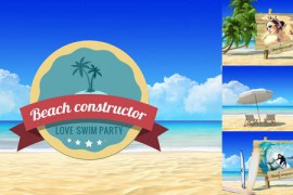 Summer Beach Video Displays. Vacation Travel Theme 5082352