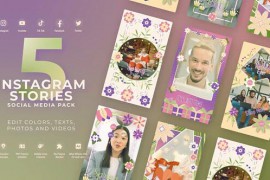 Spring and Summer Nature Flowers - Instagram Vertical Reel MOGRT Premiere Pro 52280262