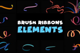 Brush Ribbons Elements | DaVinci Resolve 47992798