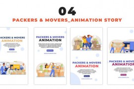 Movers and Packers Services Flat Design Instagram Story 48661942
