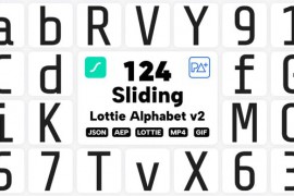 Sliding Lottie Alphabet V2 50108693