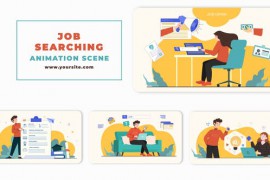 Job Searching Animation Scene After Effects Template 46413958