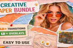 Free Download:Paper Transition and Overlays Bundle For DaVinci Resolve 62503198