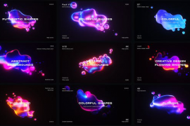 Colorful Neon Glowing Gradient Metaball Flowing Shape Backgrounds Pack 51676176