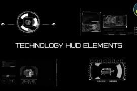Technology Hud Elements for DaVinci Resolve 51707832