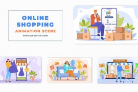 Online Shopping Vector Animation Scene 46437848
